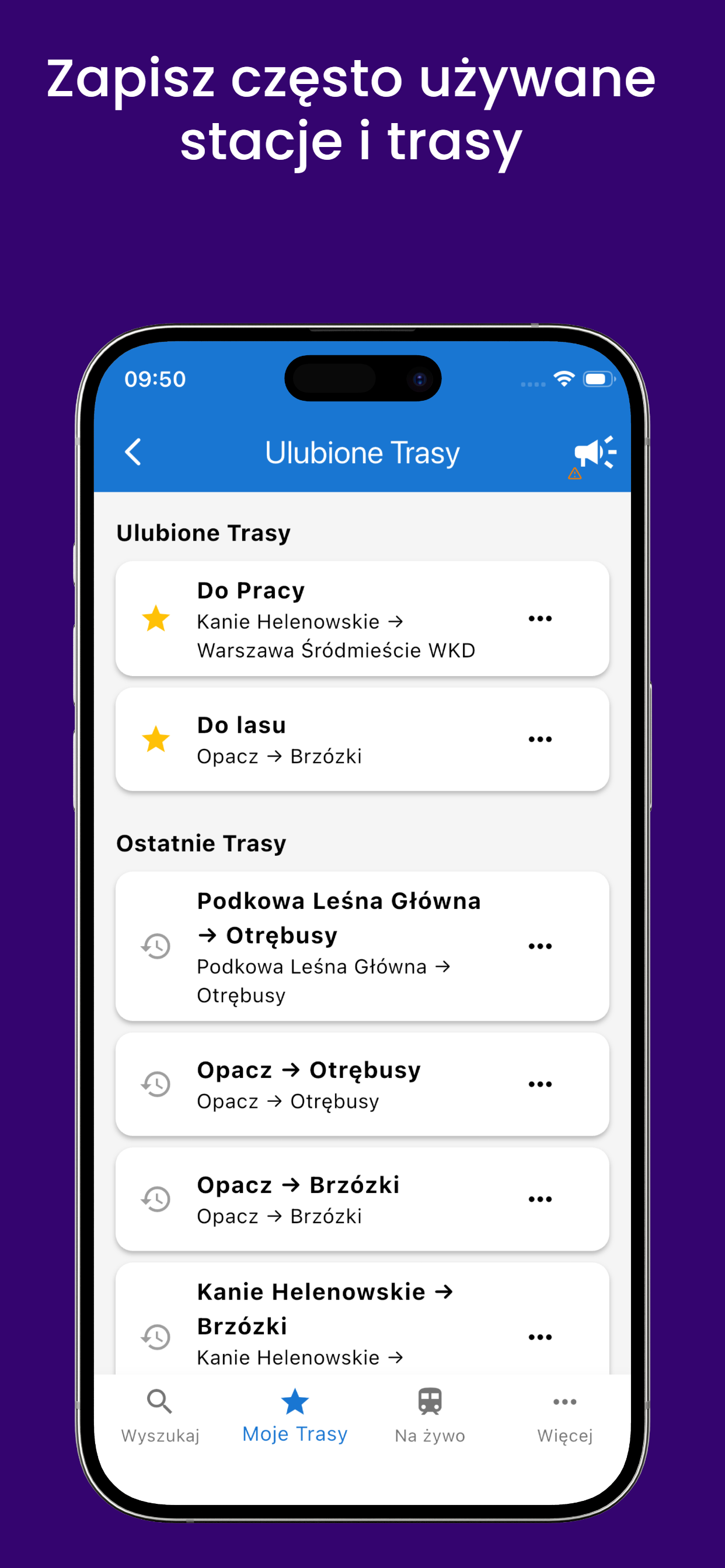 Ulubione stacje i trasy WKD